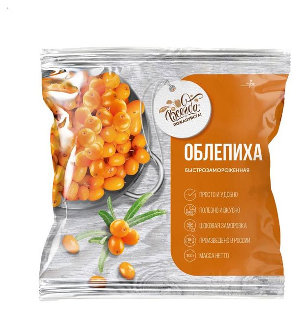 

Облепиха Всегда пожалуйста! быстрозамороженная 300 г