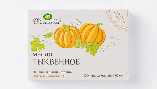 Масло тыквенное Мирролла 0,3 г, 100 шт