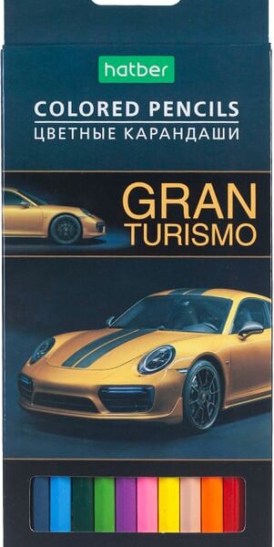 Карандаши цветные Hatber Eco Gran Turismo 12 цветов