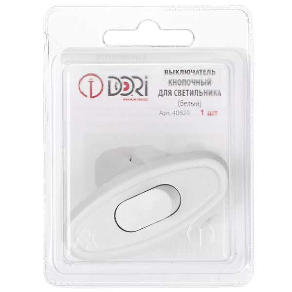 Dori выключатель кнопочный для бра, белый