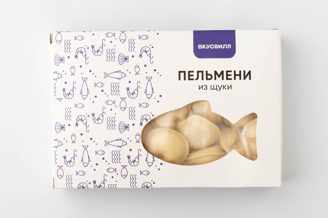

Пельмени Вкусвилл рыбные из щуки, 500 г