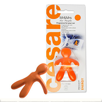 Ароматизатор для автомобиля Mr&Mrs Fragrance Cesare energy оранжевый, Италия