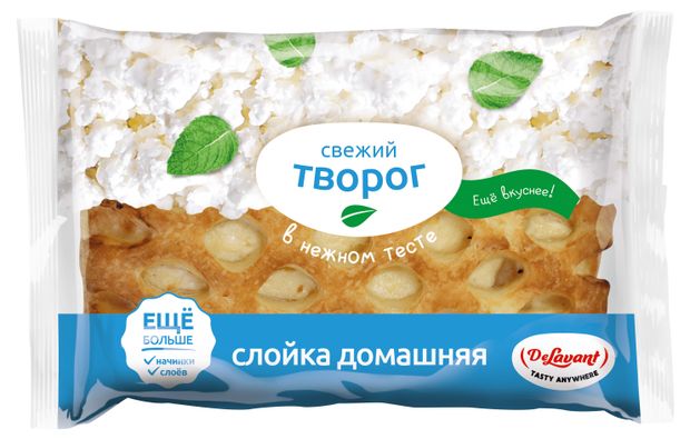 

Слойка Delavant с творожной начинкой 85 г