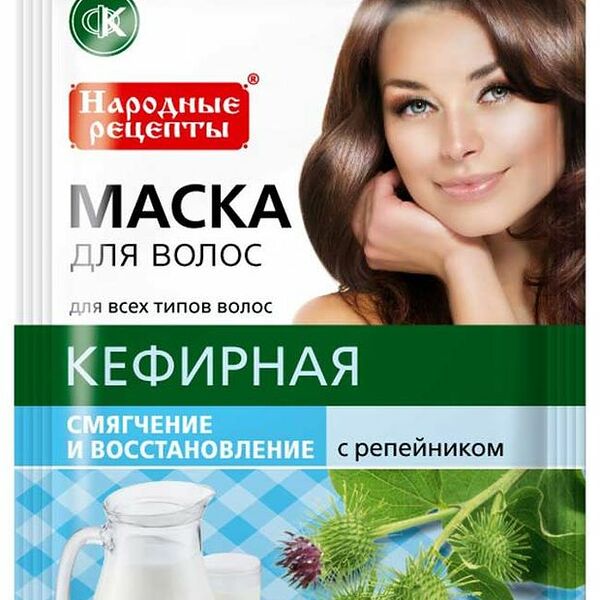 Маска для волос Fito косметик Народные рецепты Кефирная смягчение и восстановление 30 мл