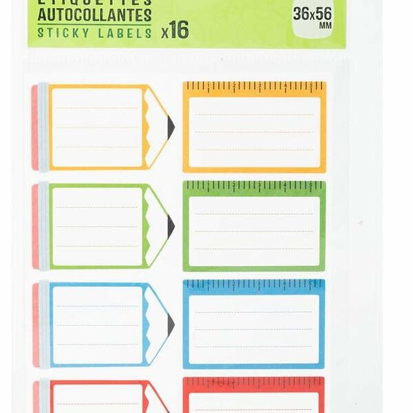 Наклейки АШАН Красная птица универсальные, 36х56 мм, 16 шт