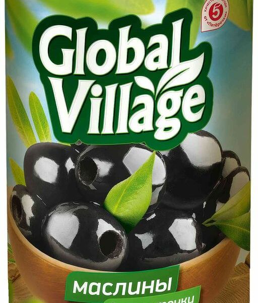 Маслины Global Village без косточки 314 мл