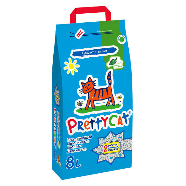 Наполнитель впитывающий Pretty cat Naturel с алоэ 8 л