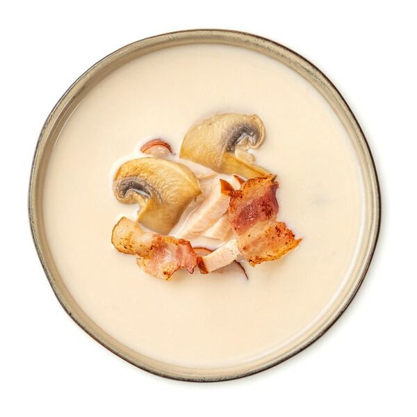 Суп Шеф Перекресток сырный с копченой курицей и беконом 300г