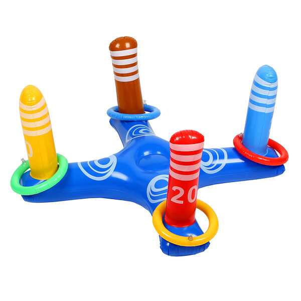 Silapro набор для игр на воде надувной (платформа 80x35см-1шт, кольцо d19см 4шт), pvc 0.18мм