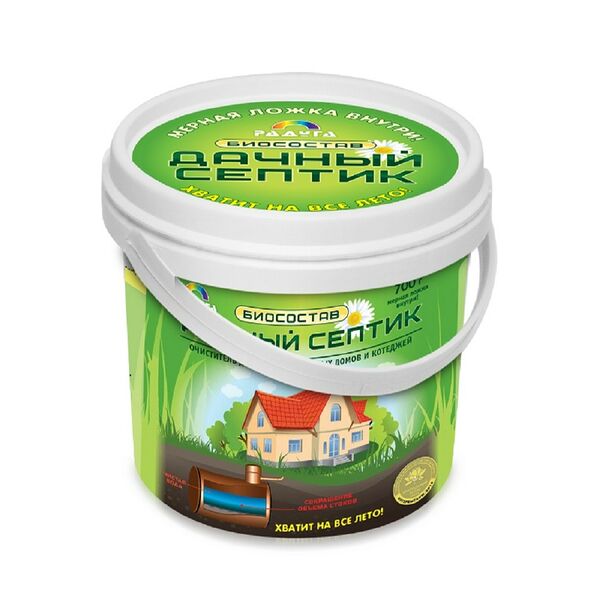 Биопрепарат Дачный септик очиститель для септиков частных домов и коттеджей, 700 г