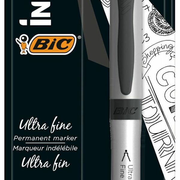 Маркер перманентный Bic Marking Ultra Fine цвет: чёрный, 1 шт.