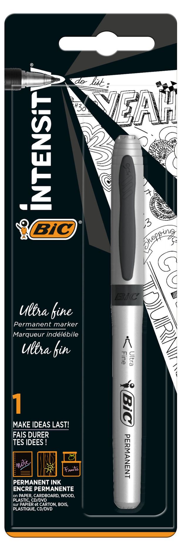 

Маркер перманентный Bic Marking Ultra Fine цвет: чёрный, 1 шт.