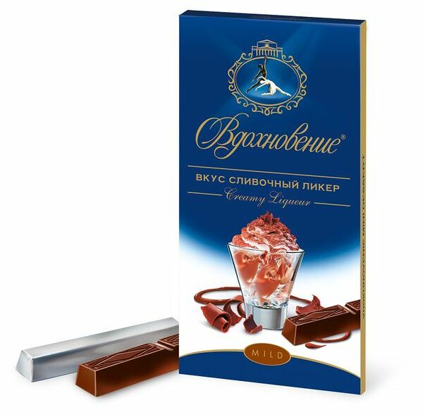 Шоколад Вдохновение Creamy Liqueur тёмный со сливочным ликёром, порционный