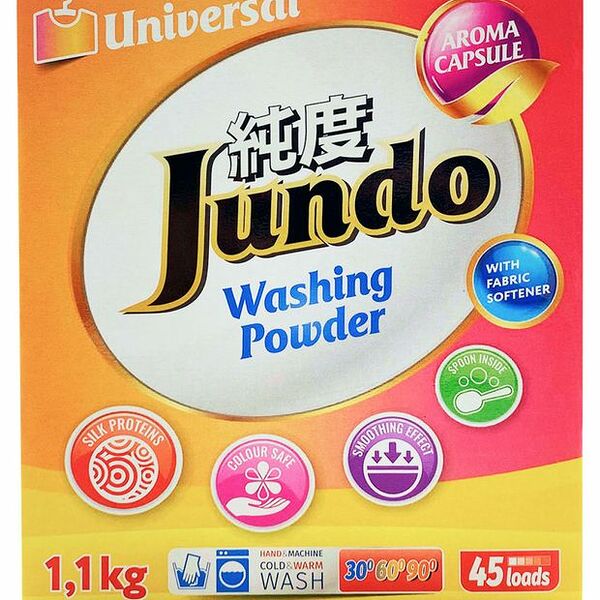 Стиральный порошок Jundo 2в1 универсальный с кондиционером Aroma Capsule 1.1кг