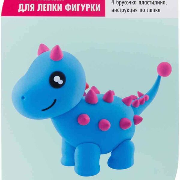 Пластилин для лепки Maxus Динозавры 4 цвета, дизайн в ассортименте