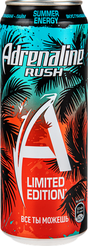 

Напиток энергетический Adrenaline Rush гуанабана-лайм 449 мл
