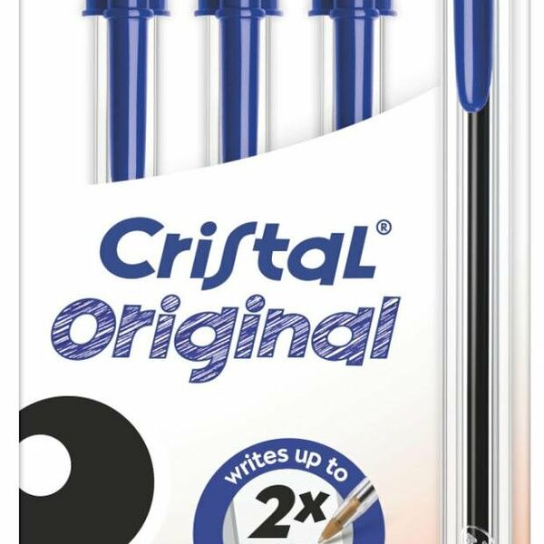 Ручка шариковая BIC Cristal Original синяя, 4 шт
