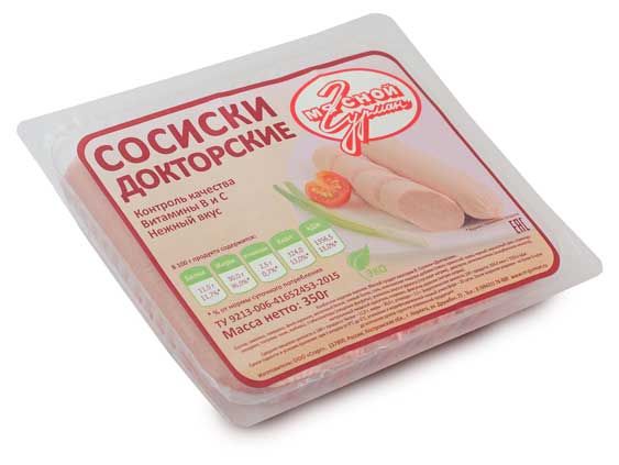 

Сосиски Мясной гурман Докторские 350 г