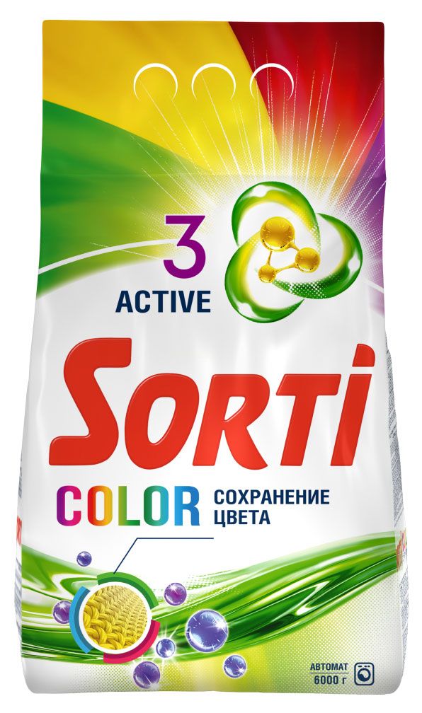 

Стиральный порошок Sorti Color для цветных тканей 6000 г