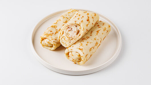 Блины с ветчиной (из свинины) и с сыром