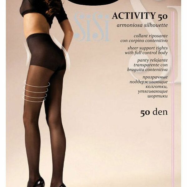 Колготки SiSi Activity 50 nero, размер 4