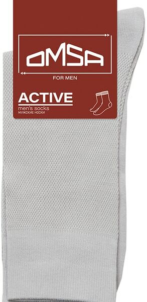 Носки мужские Omsa Active 103 сетка летние Grigio Chiaro Размер 45-47