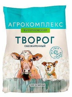 Творог Агрокомплекс обезжиренный 340 г