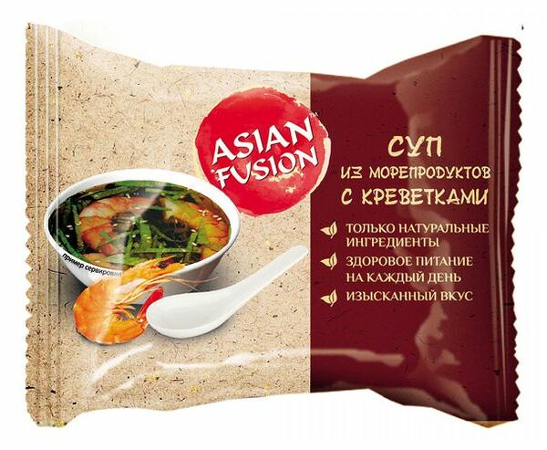 Суп ASIAN FUSION из морепродуктов с креветками 12г