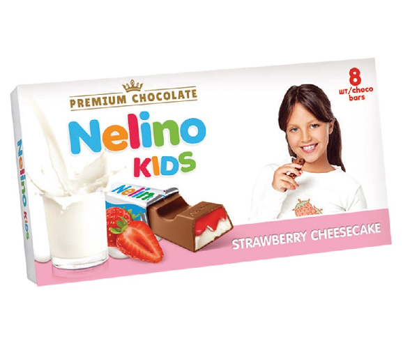Шоколад молочный Nellino Kids Клубничный чизкейк 100 г