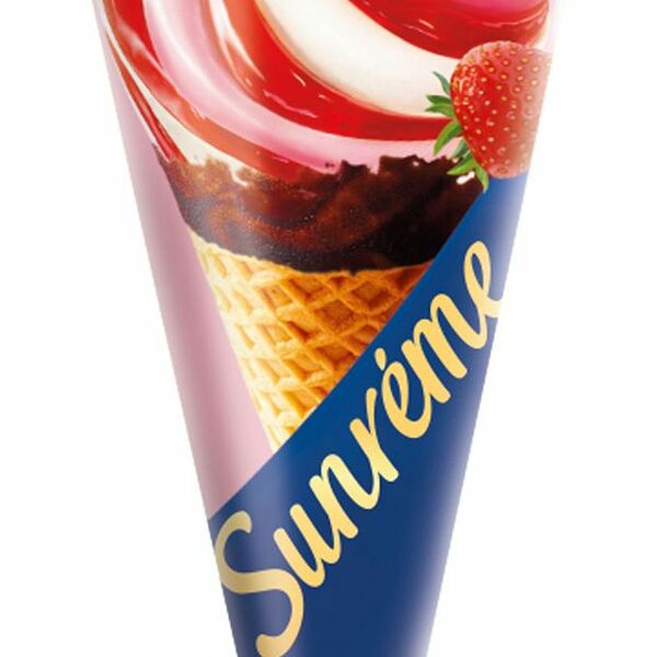 Мороженое Extreme Intriga Клубника со сливками в рожке