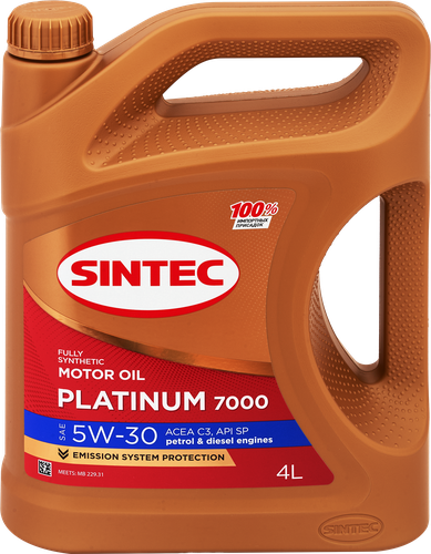 

Масло моторное Sintec Platinum 7000 5W-30 C3 SP, Арт. 600149, 4л