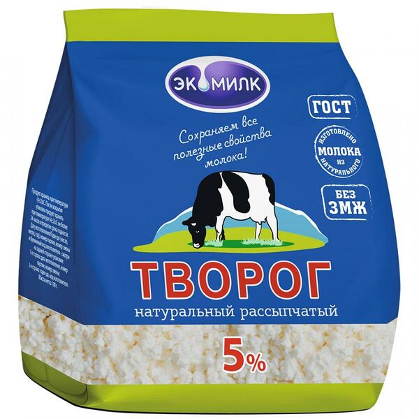 Творог рассыпчатый Экомилк 5%
