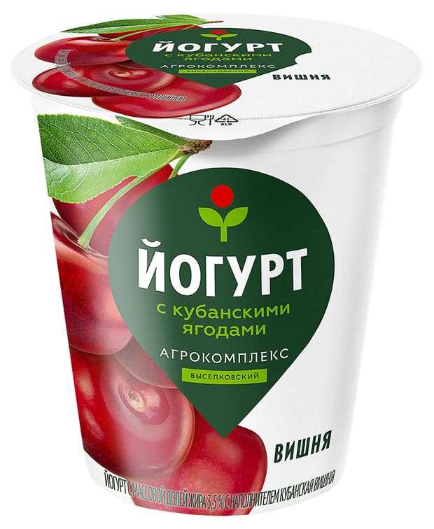 

Йогурт Агрокомплекс Выселковский Кубанская вишня 3.5%, 300 г