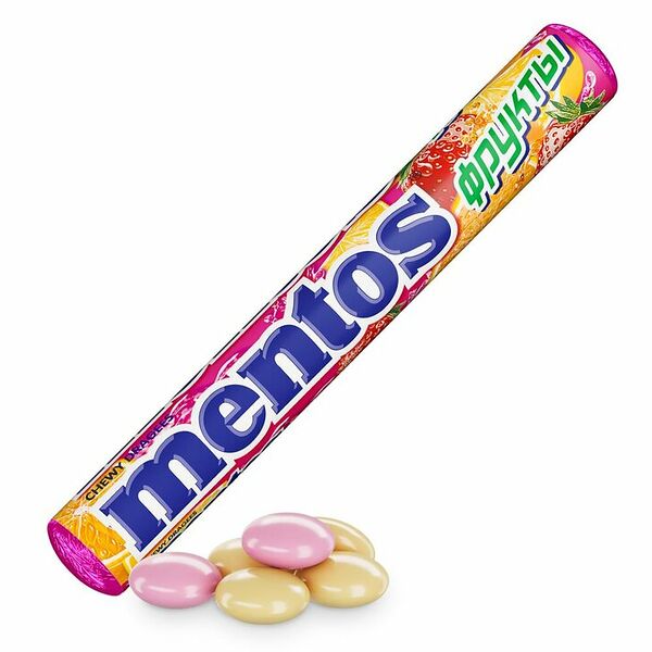 Жевательные драже Mentos Фрукты, 37,5 г