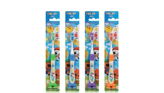 Детская зубная щетка Bambolina Ми-ми-мишки мягкая , 4-8 лет