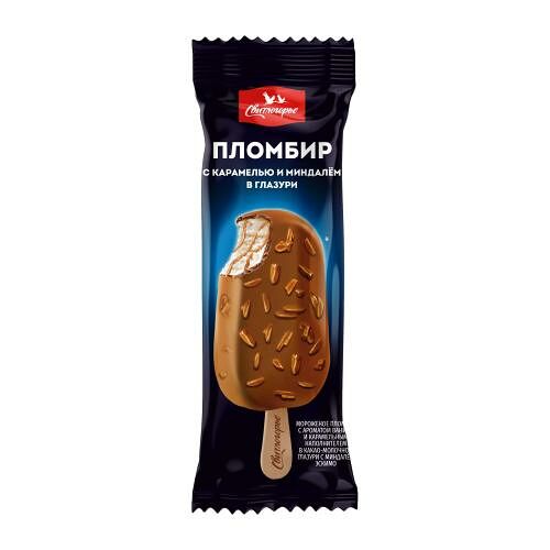 Мороженое Свитлогорье эскимо пломбир карамель-миндаль 80 г