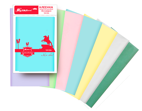 Клеенка подкладная ВиталФарм с ПВХ покрытием 1 х 1.4 м в ассортименте 1 шт