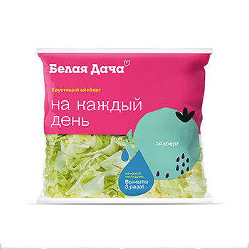 Салат свежий БЕЛАЯ ДАЧА Хрустящий айсберг, резаный, 150г