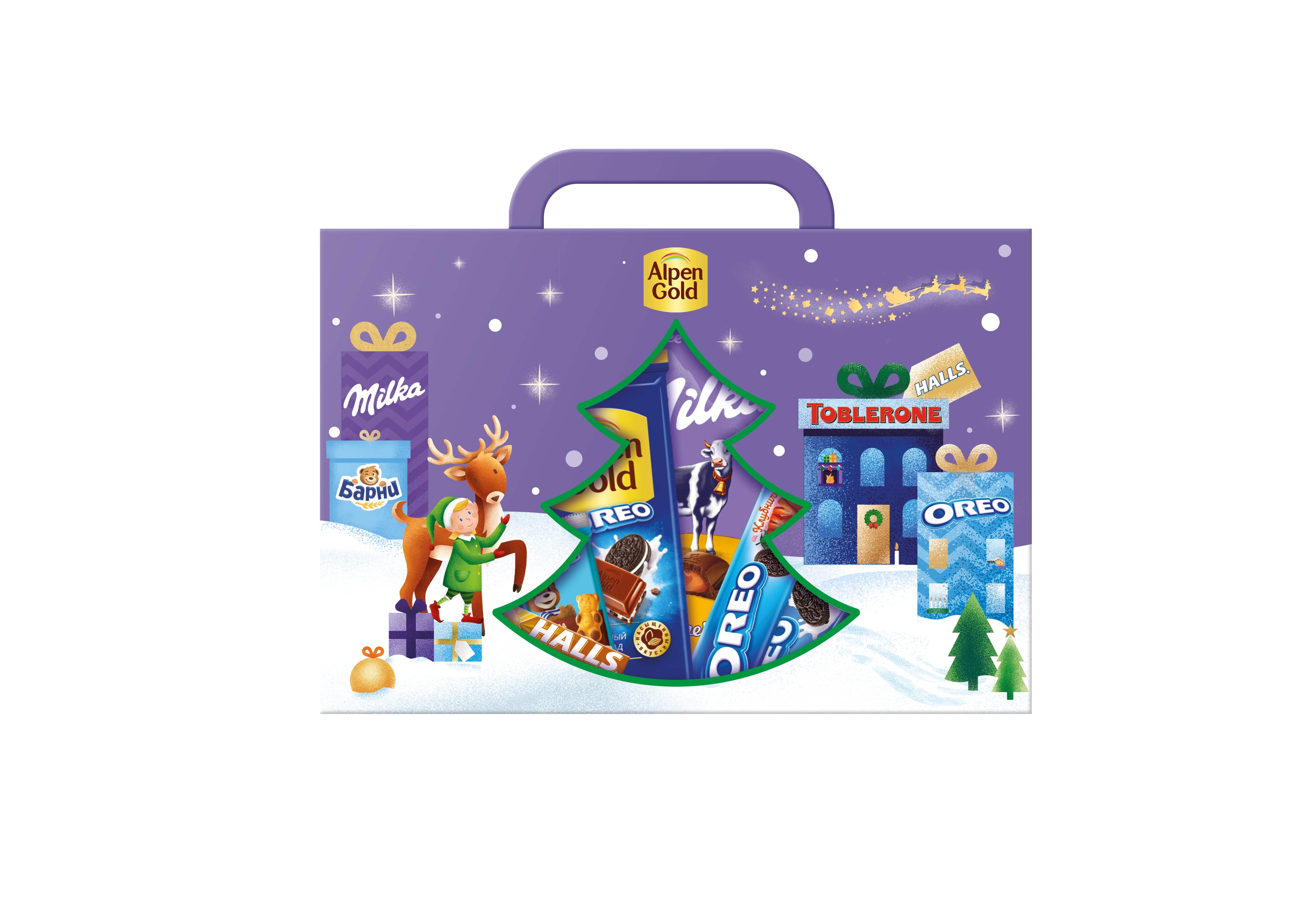 

Набор Milka Alpen Oreo Большой новогодний микс, 430 г