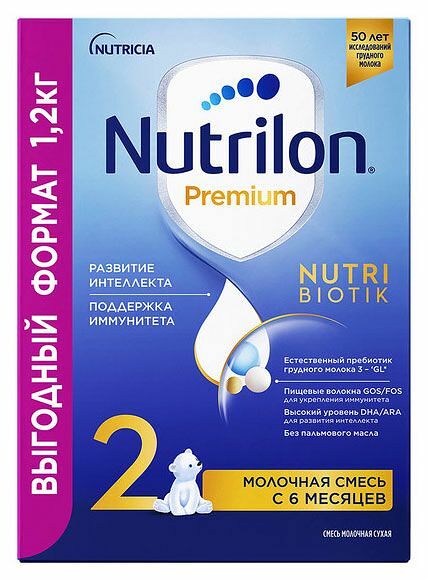 Смесь молочная сухая Nutrilon Premium с 6 месяцев 1.2кг