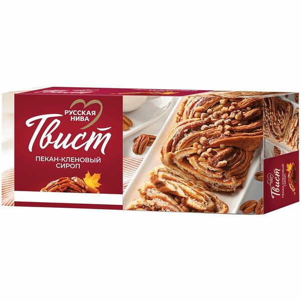 Рулет слоеный Русская Нива Твист Пекан-кленовый сироп 300 г