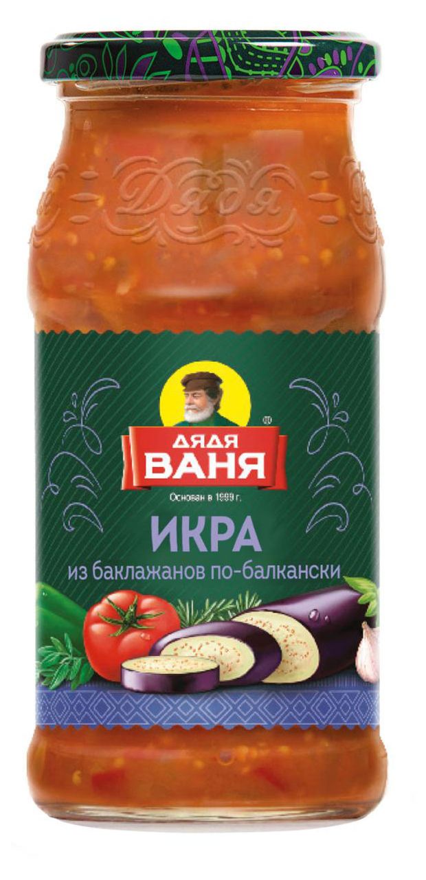 

Икра из баклажанов Дядя Ваня по-балкански 460 г