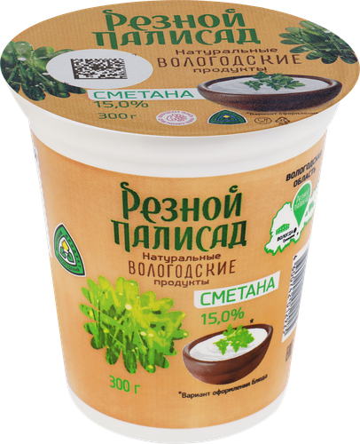 

Сметана Резной Палисад 15% 300 г