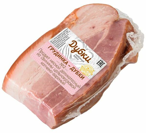 Грудинка Мк Дубки варено-копченая мини весовая