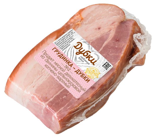 

Грудинка Дубки варено-копченая вес