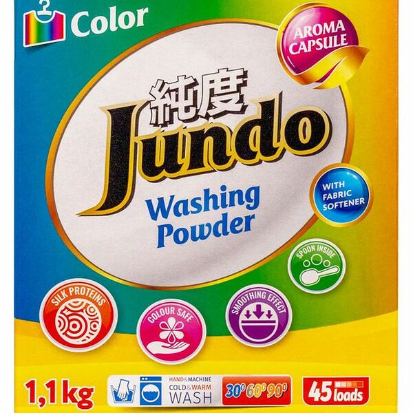 Стиральный порошок Jundo 2в1 для цветного белья с кондиционером Aroma Capsule 1.1 кг