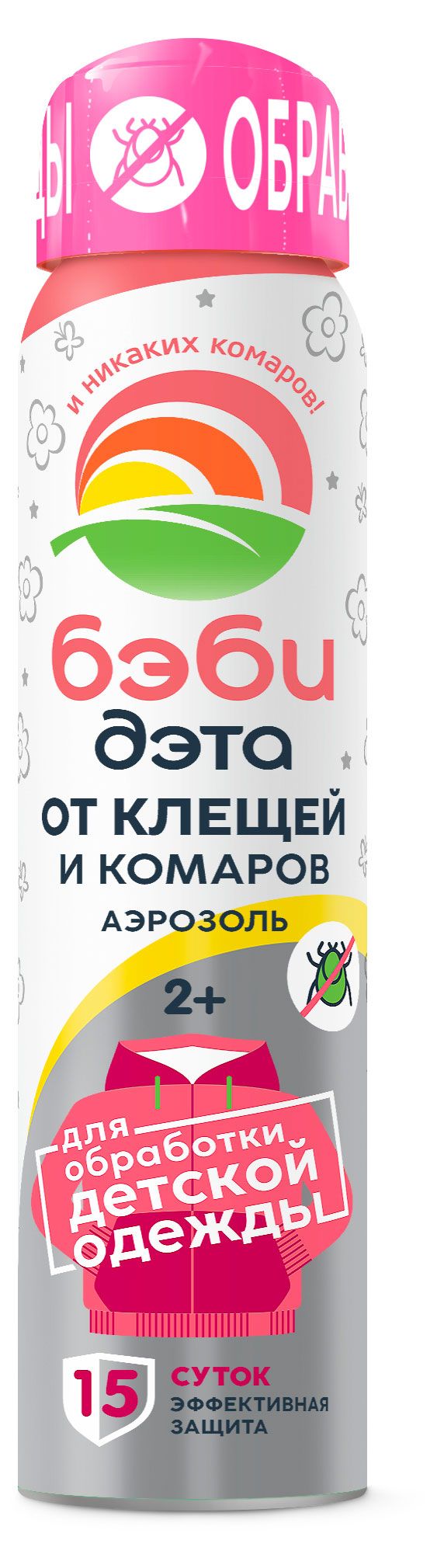 

Аэрозоль Бэби Дэта от клещей и комаров с 2 лет 100 мл