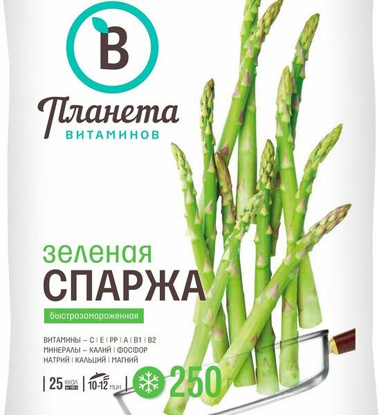 Спаржа Планета Витаминов зеленая замороженная, 250 г
