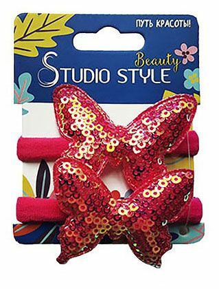 Набор ярких резинок для волос Studio Style бабочки, 2 шт