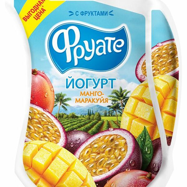 Йогурт питьевой Фруате Манго маракуйя 1.5% без змж 950 г